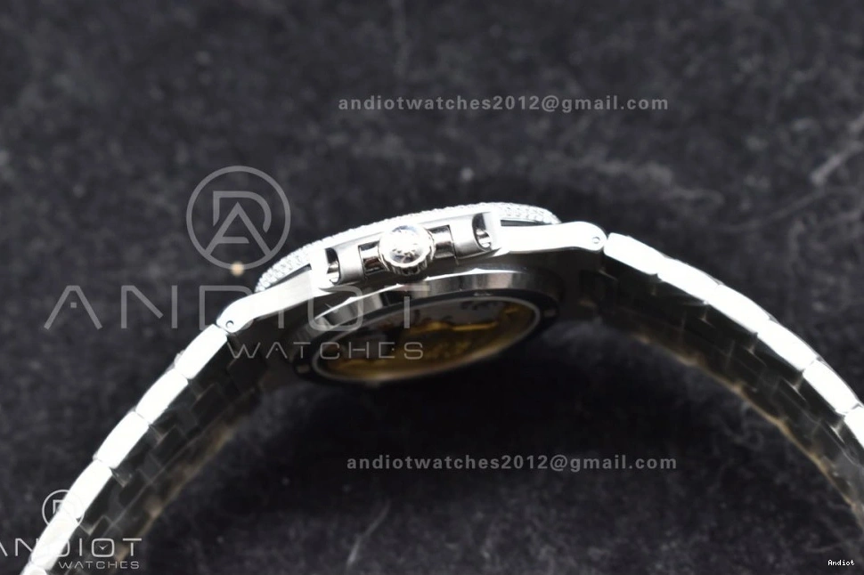 TWF Diamonds Nautilus A324 5711 Bracelet Bezel Full Diamonds SS on & Dial 1116